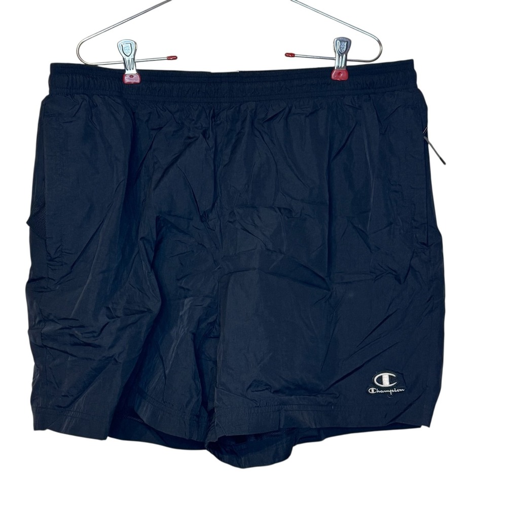 Champion Men's Shorts Authentic Athletic Apparel Drawstring Pockets Lined Black‎